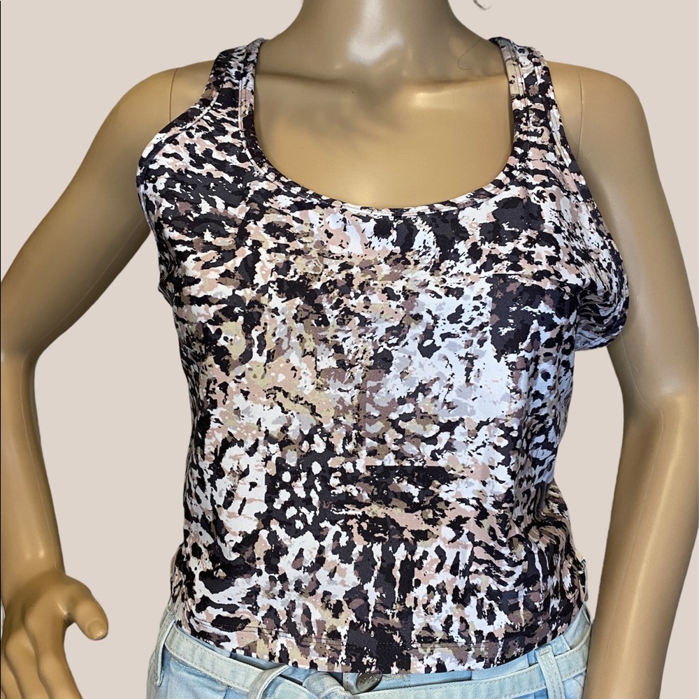 Calvin Klein Performance Moisture Wicking Sleeveless Crop Tank Top Sz large NWT